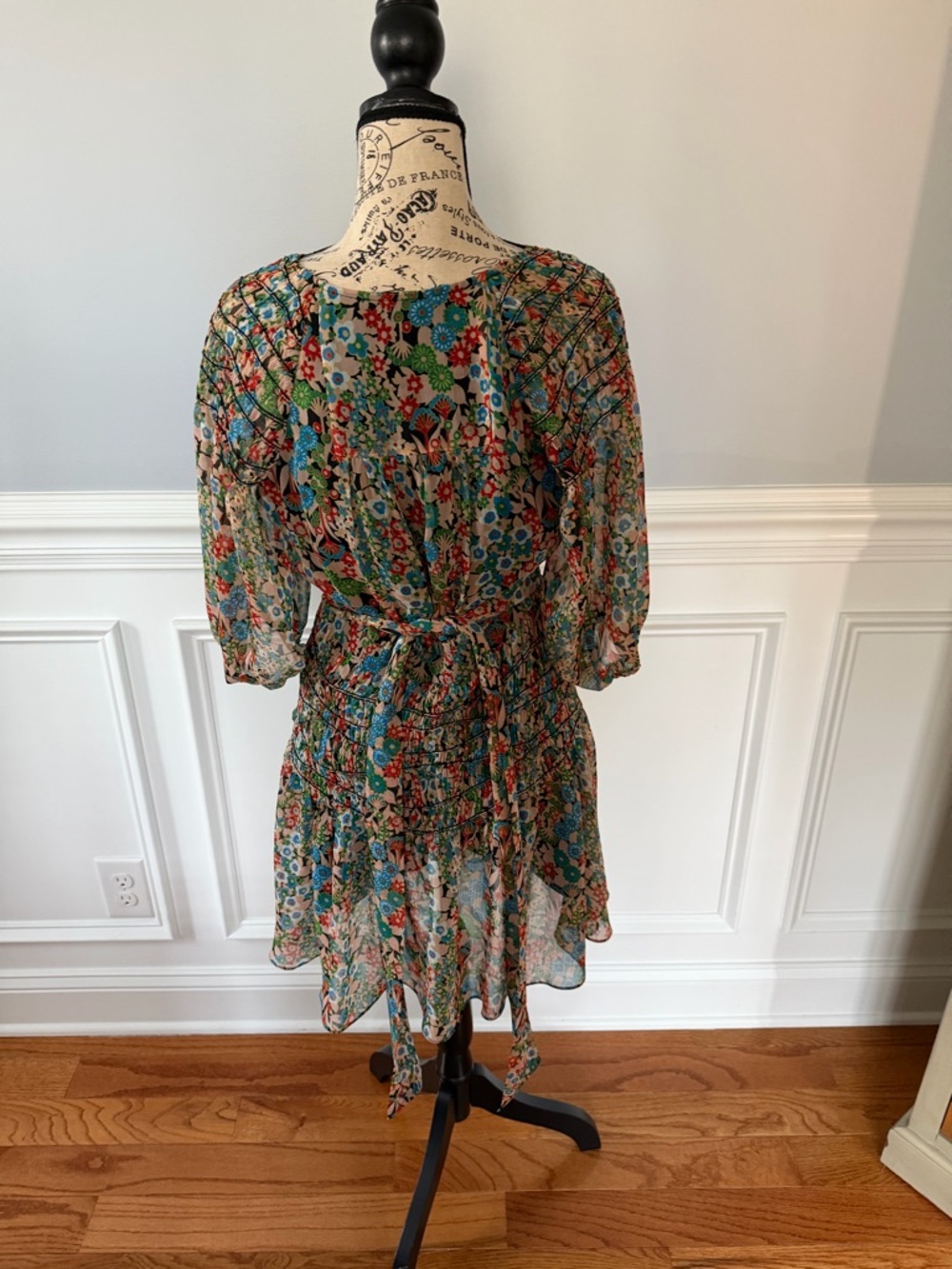 Ted Baker Tiania Smock Panel Wrap Mini Dress - Picture 9 of 13